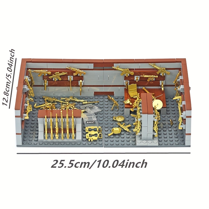 Military Armory Building Blocks Toys Golden Additions